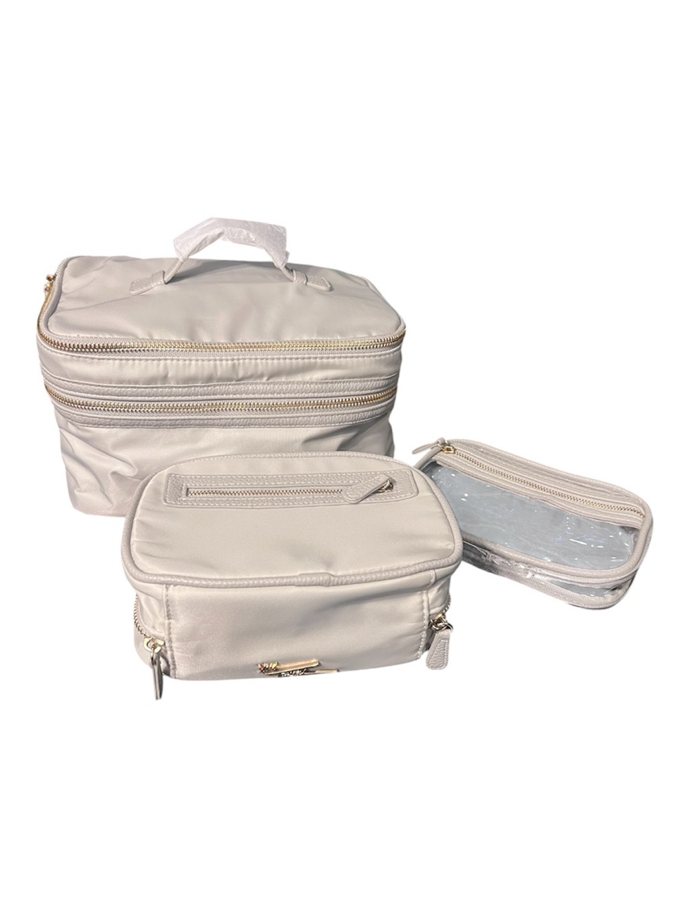 NEW WITH TAGS Trish McEvoy Dove Grey Luxury Travel Organization Set